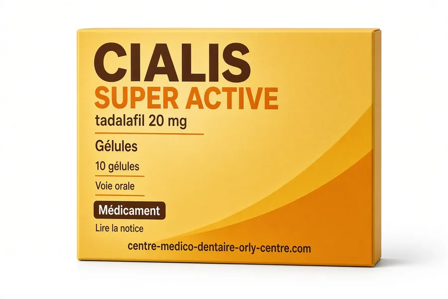 Boîte de Cialis Super Active 20 mg capsules molles softgel