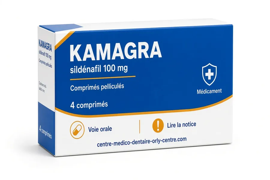 Boîte de Kamagra 100 mg sildénafil comprimés